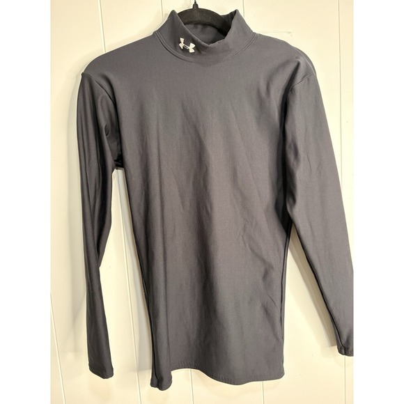 Under Armour Tops - Under Armour Black High Neck Top (Size M) turtle neck sport gym cold gear trendy